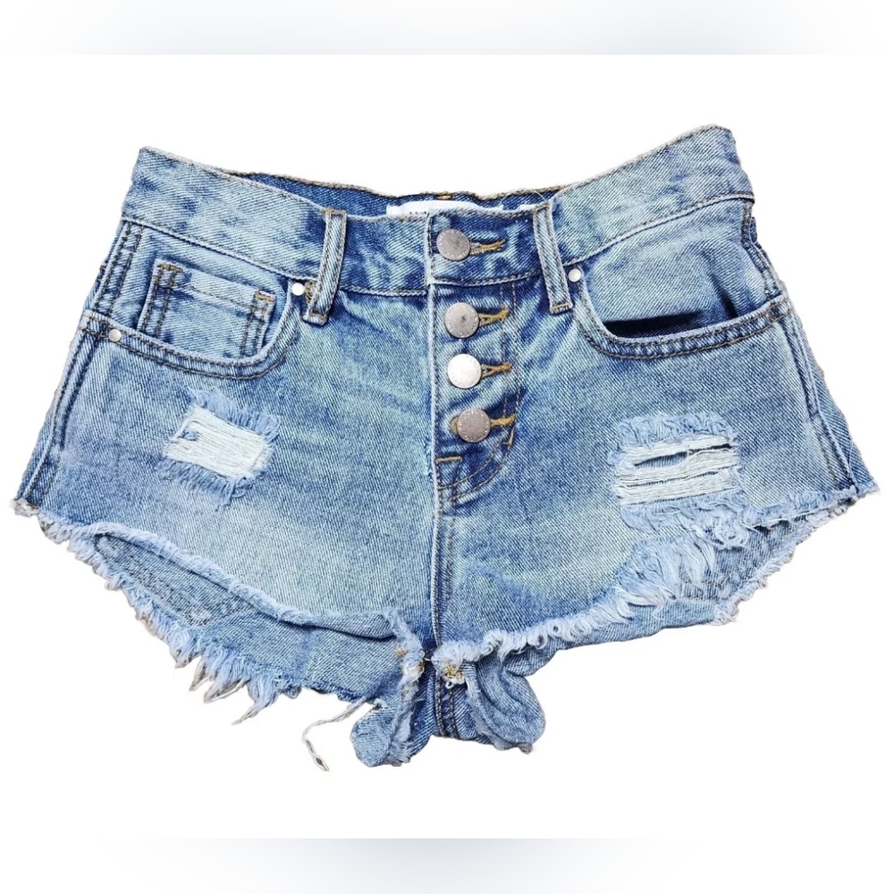 Bullhead Denim Co. Jeans Shorts Size 22 00 0 1 XS Mini High-Rise Distressed New